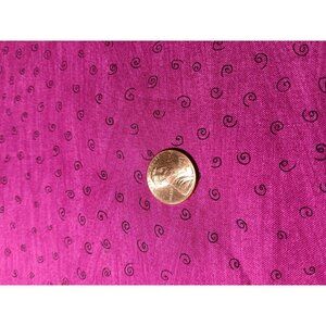 Sewing Fabric Mulberry Pink w/ Small Black Spiral Swirls 3.4 yds x 44" Marcus